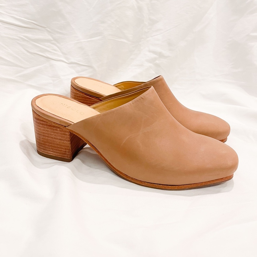 Nisolo All Day heeled Mule 8.5 Almond
